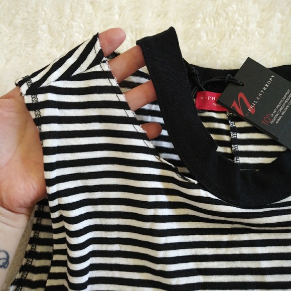 n:PHILANTHROPY Striped Muscle💪 Tee - NWT - Picture 3 of 7